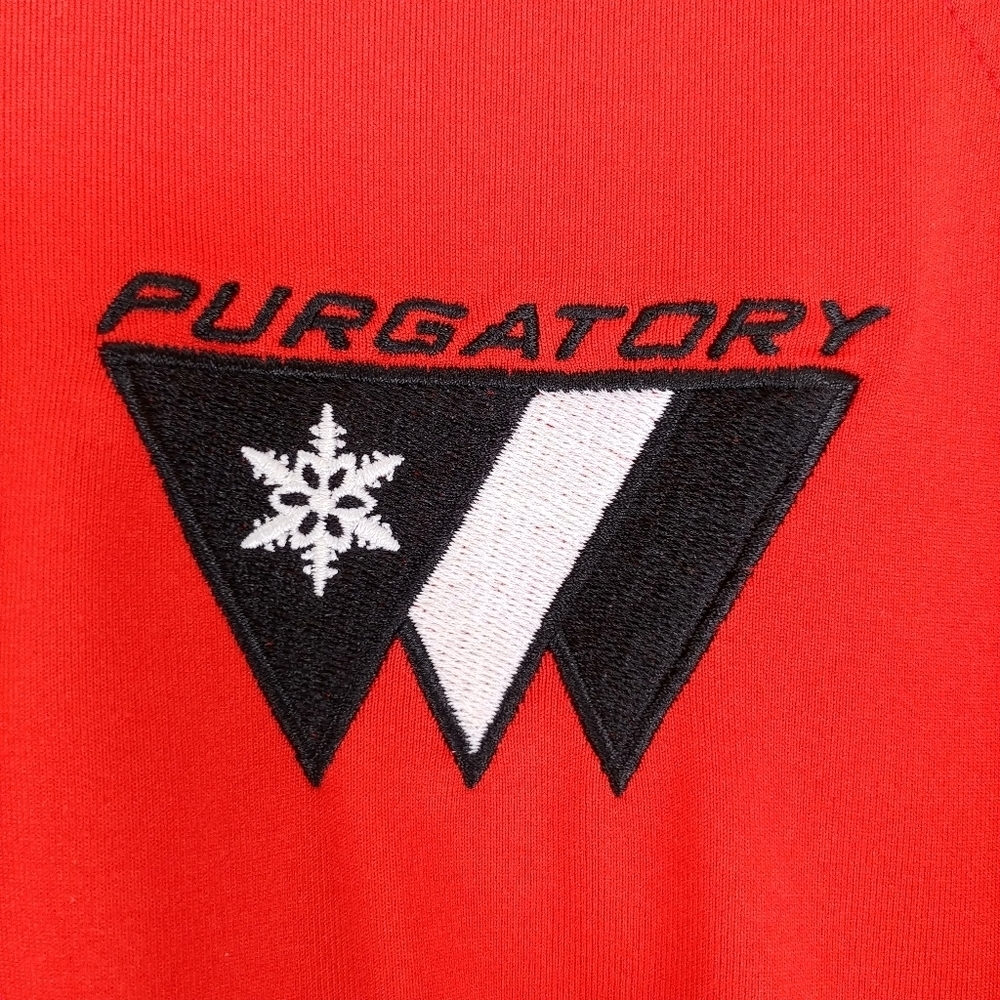 Purgatory Ski Resort‎ Logo Fleece Top Womens M Red 1/4 Zip Colorado - Picture 4 of 7